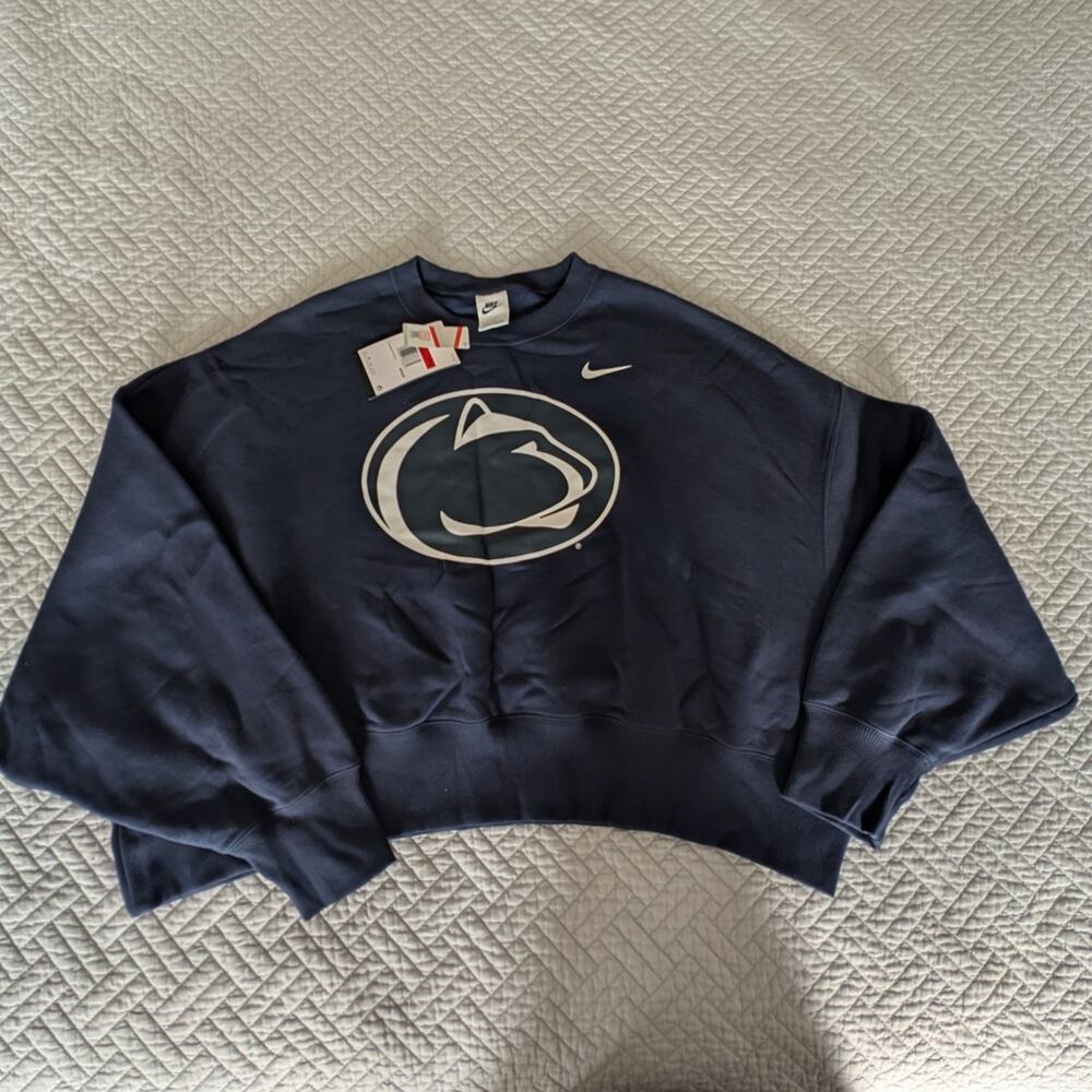 NWT Nike Penn State Women's L Oversized Phoenix Arch Sweatshirt (0232)